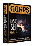 GURPS Basic Set Revised 4th Edition book cover with a person reading a book in a dimly lit room.