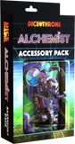 Dice Throne Alchemist accessory pack packaging with character illustration on a vibrant background