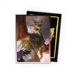 Card with dragon illustration on a white background