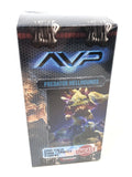 Unopened toy box with 'AVP' branding and 'Predator Hellhounds' design on a white background