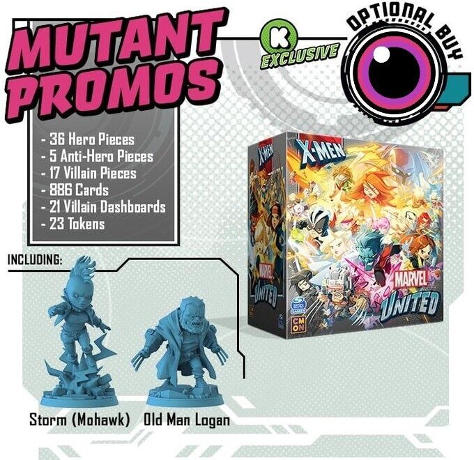 Marvel United: X-Men Kickstarter Exclusive Mutant Promos Box 