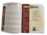 Open book or magazine showing a list of pre-order games and a cover with text and images.