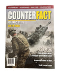 Magazine cover titled 'CounterFact' with military imagery and text about the Islamic State and Libya war.