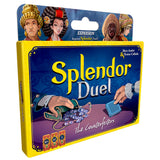 Board game expansion pack for 'Splendor Duel' with colorful characters on the top and game title on the front.