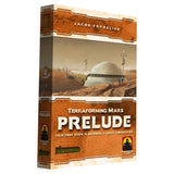 Board game box for 'Terraforming Mars Prelude' by Jacob Fryxelius on a white background