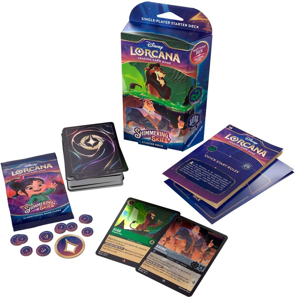 Disney Lorcana Starter Deck Shimmering Skies Emerald & Steel