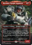 Card featuring a knight in armor holding a drink with game text and artwork.
