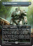 T-60 Power Armor card with a robot in armor against a forest background
