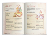 Open book showing pages with fantasy creature descriptions and artwork.