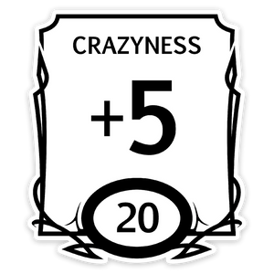 Sticker:  Crazy Stat Block Waterproof Die Cut