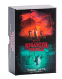 Stranger Things tarot deck packaging with red and blue design
