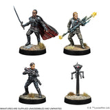 Four miniature figures on a white background with 'Lucasfilm' branding.
