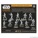 Star Wars Legion Clone Trooper Infantry box set packaging with figures on a black background