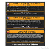 Star Wars Legion action figure packaging with characters Cassian Andor, Jyn Erso, and K-2SO.