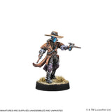 Miniature figure of a character from a science fiction or fantasy setting on a white background.