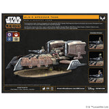 Star Wars Legion WO-5 Speeder Tank packaging with product and branding details.