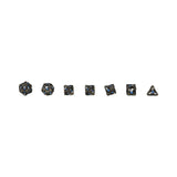 LPG Dice: Dragon Eye - Metal Set - Tarnished Gold/Blue (7)