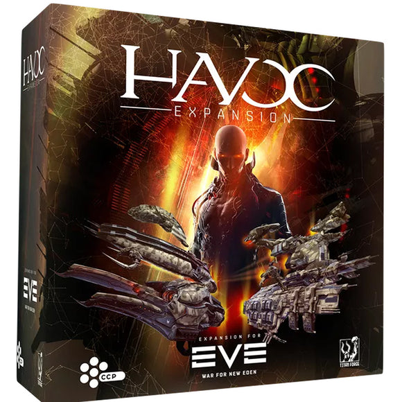 Havoc Expansion box for EVE game with spaceship graphics and CCP logo.