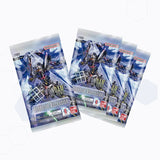 Three 'Gundam' model kit packaging on a white background