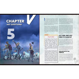 Comic book page with Chapter 5 title and illustrations of characters on segways.