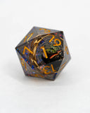 Emberglow Gaming: One Ring to Rule them All Gold Ring - Inclusion 33mm Sharp Edge D20