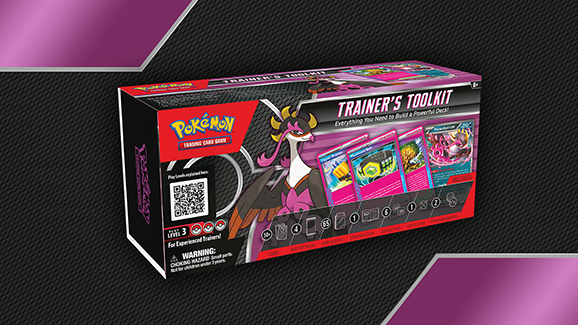 Pokémon Trainer's Toolkit box on a black and purple gradient background