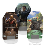 Collage of Star Wars characters on a white background