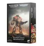 Warhammer 40k The Horus Heresy tabletop gaming box for the Custodes Telemon Heavy Dreadnought, showing the front cover and spine with detailed sci-fi artwork.