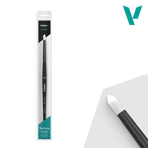 Packaged art brush with a white background and visible brand logo.