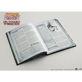 Open book with text and illustrations on a white background, featuring 'Fantasy Role-Play' branding.