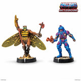 Two miniature figures from 'Masters of the Universe Battleground' on a white background.