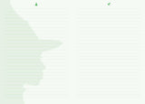 Abstract green shapes on a white background