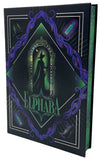 Decorative book with 'Elphaba' design on a black background