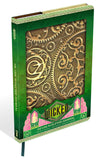 Decorative journal with intricate design on a green cover