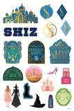 Collection of 'Shiz' themed stickers with various designs and text.