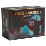 Box of 'Teddies vs Monsters' card game with a monster and teddy bear illustration.