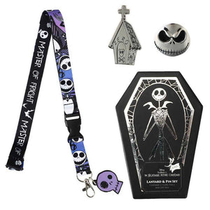 The Nightmare Before Christmas Master of Fright Lapel Pins & Lanyard Coffin Box Set