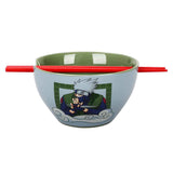 Naruto Kakashi Ceramic Ramen Bowl with Chopsticks