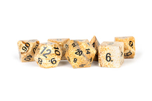 Metallic Dice Games: 16mm Resin Stone Dice Set - Picture Jasper (7)