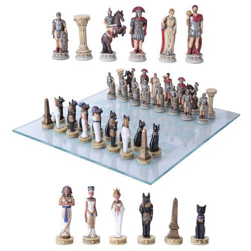 Egyptian Vs Roman Chess Set