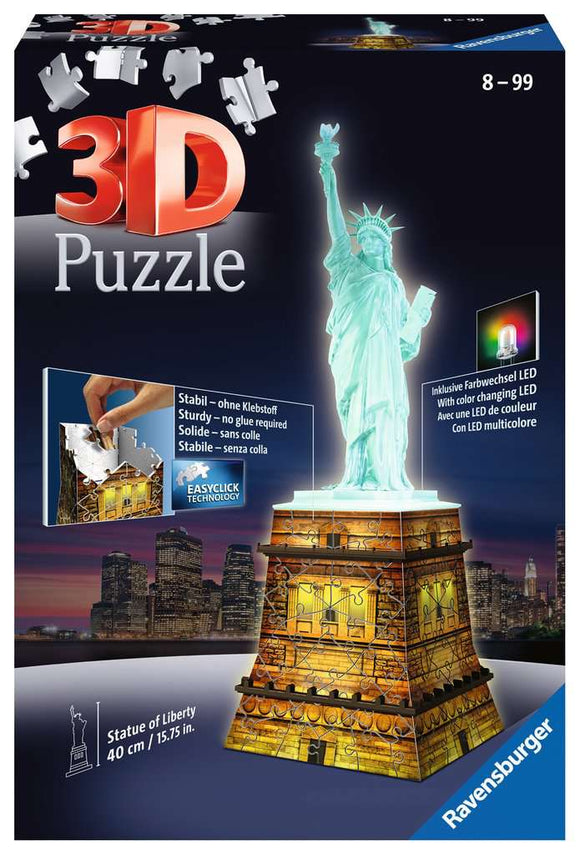 Puzzle: 3D Puzzle - Statue of Liberty Night Edition
