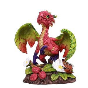 Raspberry Dragon Figurine