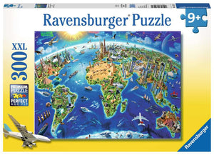 Puzzle: World Landmarks Map