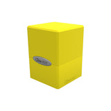 Satin Cube Deck Box: Lemon Yellow