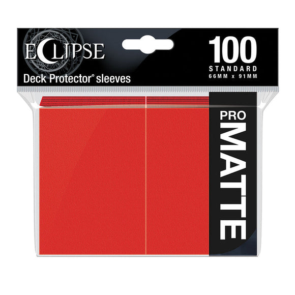 Deck Protector Sleeves: Eclipse Matte Standard - Apple Red (100ct)
