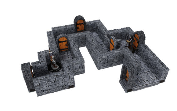 WarLock Tiles: Expansion Pack - 1 in. Dungeon Straight Walls