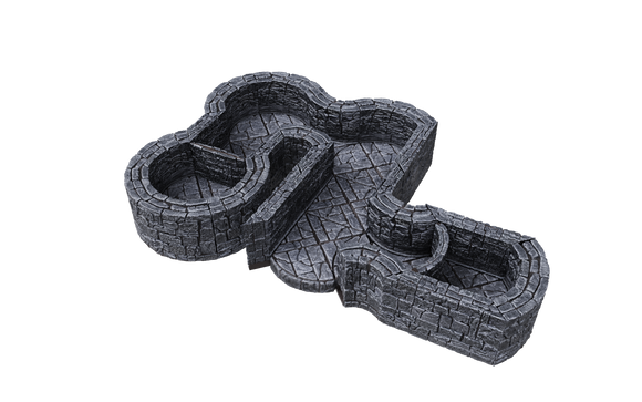 WarLock Tiles: Expansion Pack - 1 in. Dungeon Angles & Curves