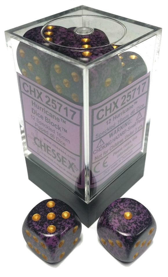 Chessex Dice: Speckled - 16mm D6 Hurricane (12)