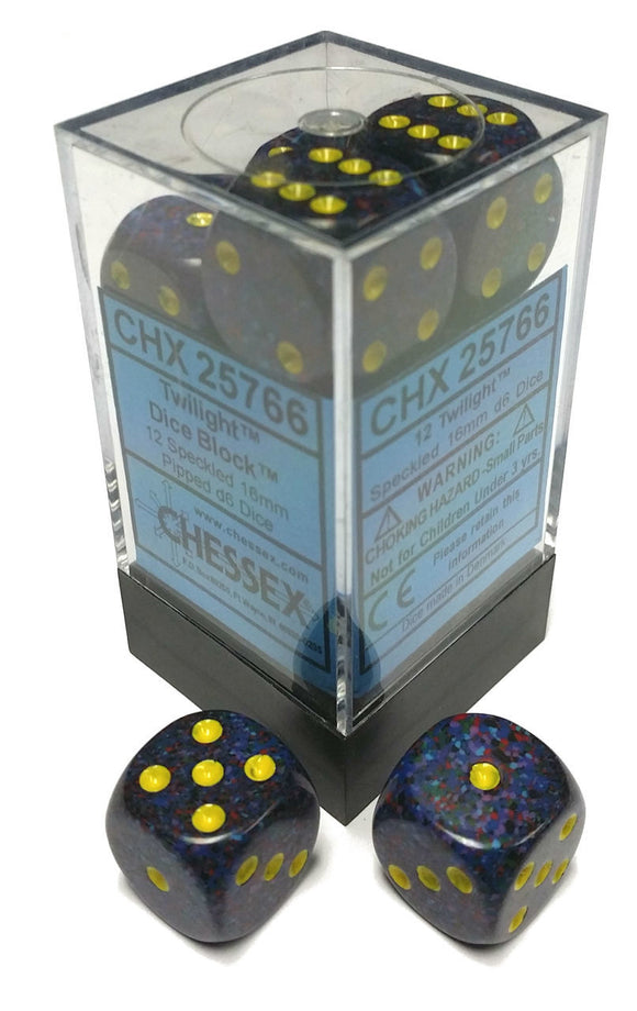 Chessex Dice: Speckled - 16mm D6 Twilight (12)