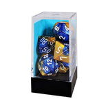 Chessex Dice: Gemini Polyhedral Set Blue Gold/White (7)